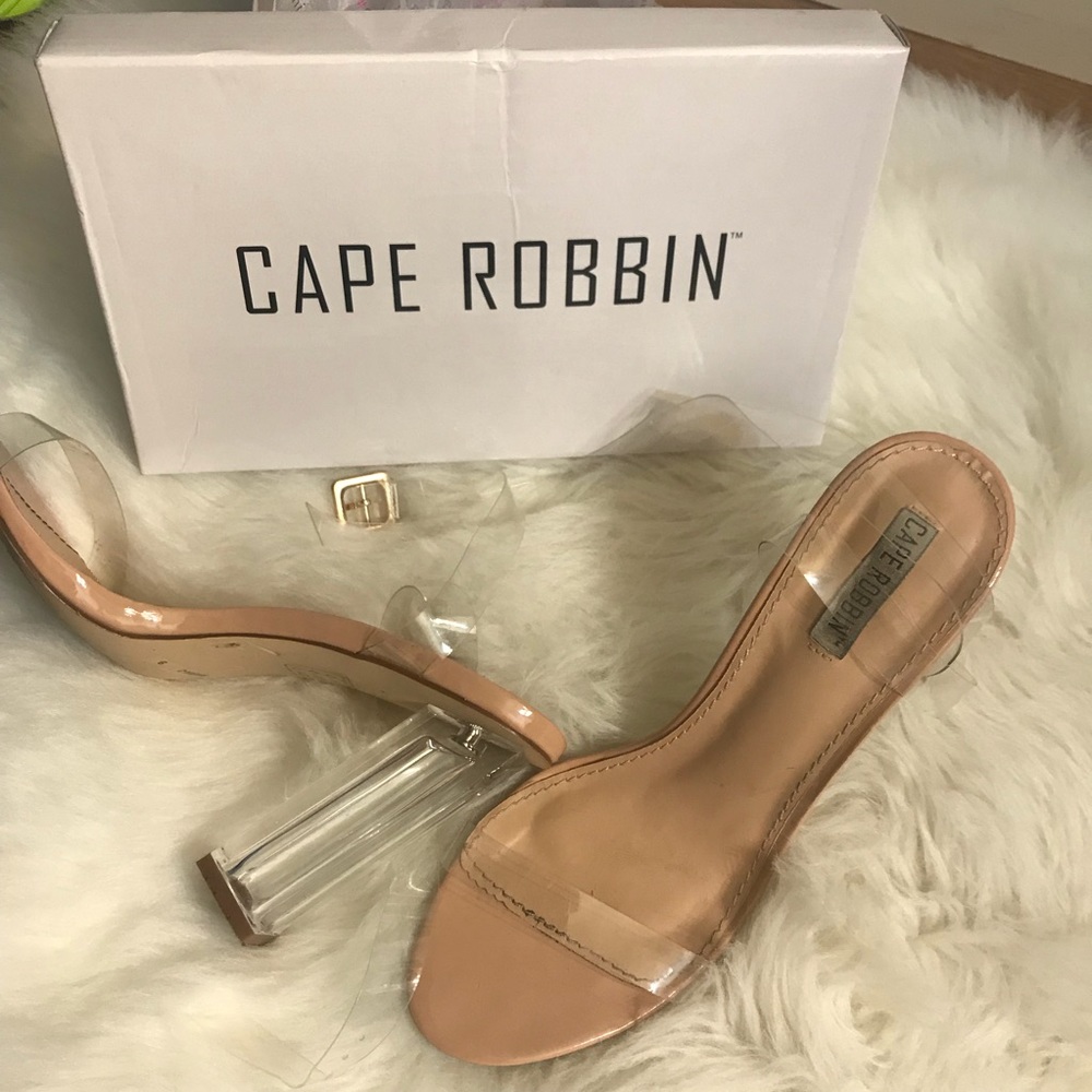 Invisible straps heels - clear - 9